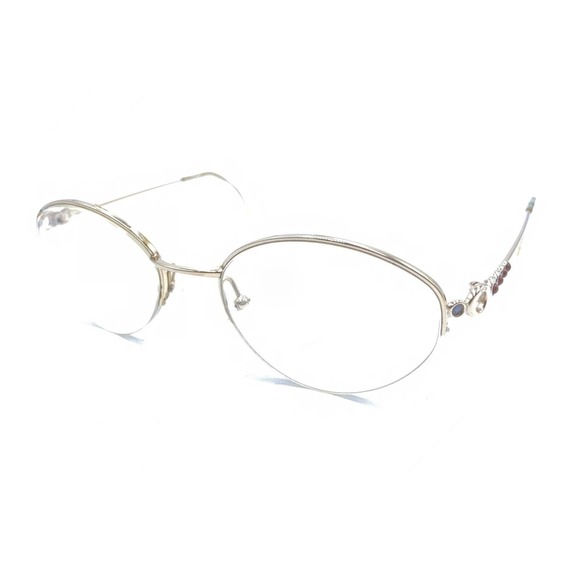 Christian Dior CD 3568 404 Gold Crystals Half Rim Eyeglasses Frames 130 Austria - Picture 8 of 12